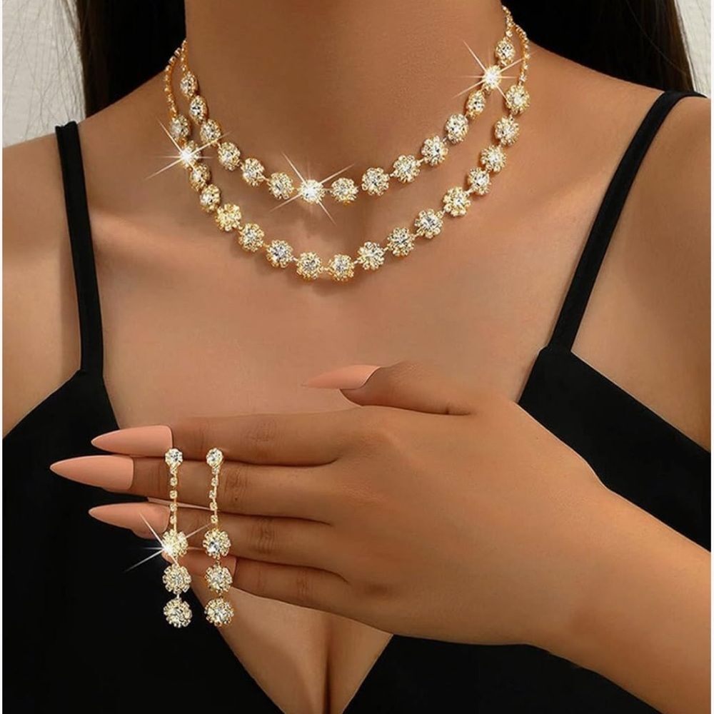 NWT Unicra Women’s Rhinestone Bridal Wedding Jewelry Set